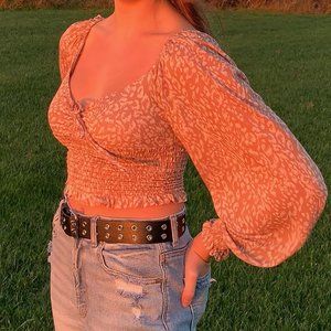 Urban Outfitters long sleeve crop top blouse - Like New!